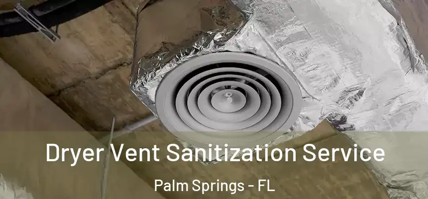 Dryer Vent Sanitization Service Palm Springs - FL