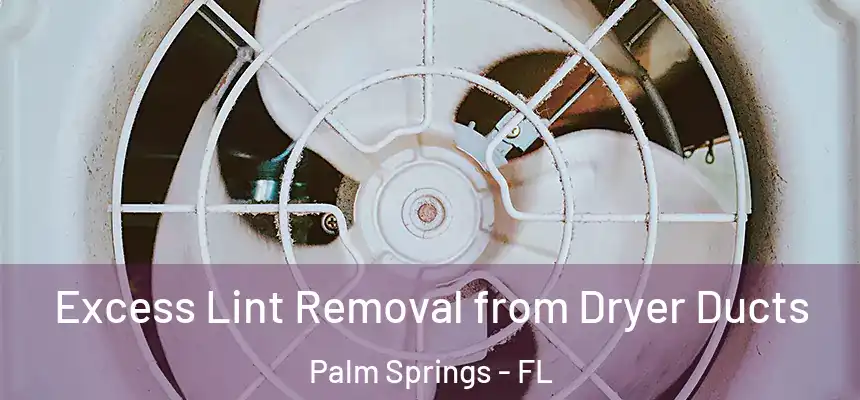 Excess Lint Removal from Dryer Ducts Palm Springs - FL